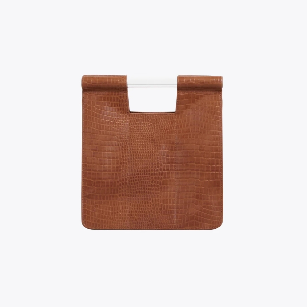 BEIS The Crossbody in Cognac Croc (RARE)